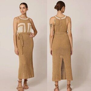 Cleobella Kiana Crochet Midi Dress - Size Medium